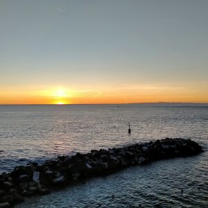 Splendido tramonto sul mare di Rio Maggiore, Cinque Terre.